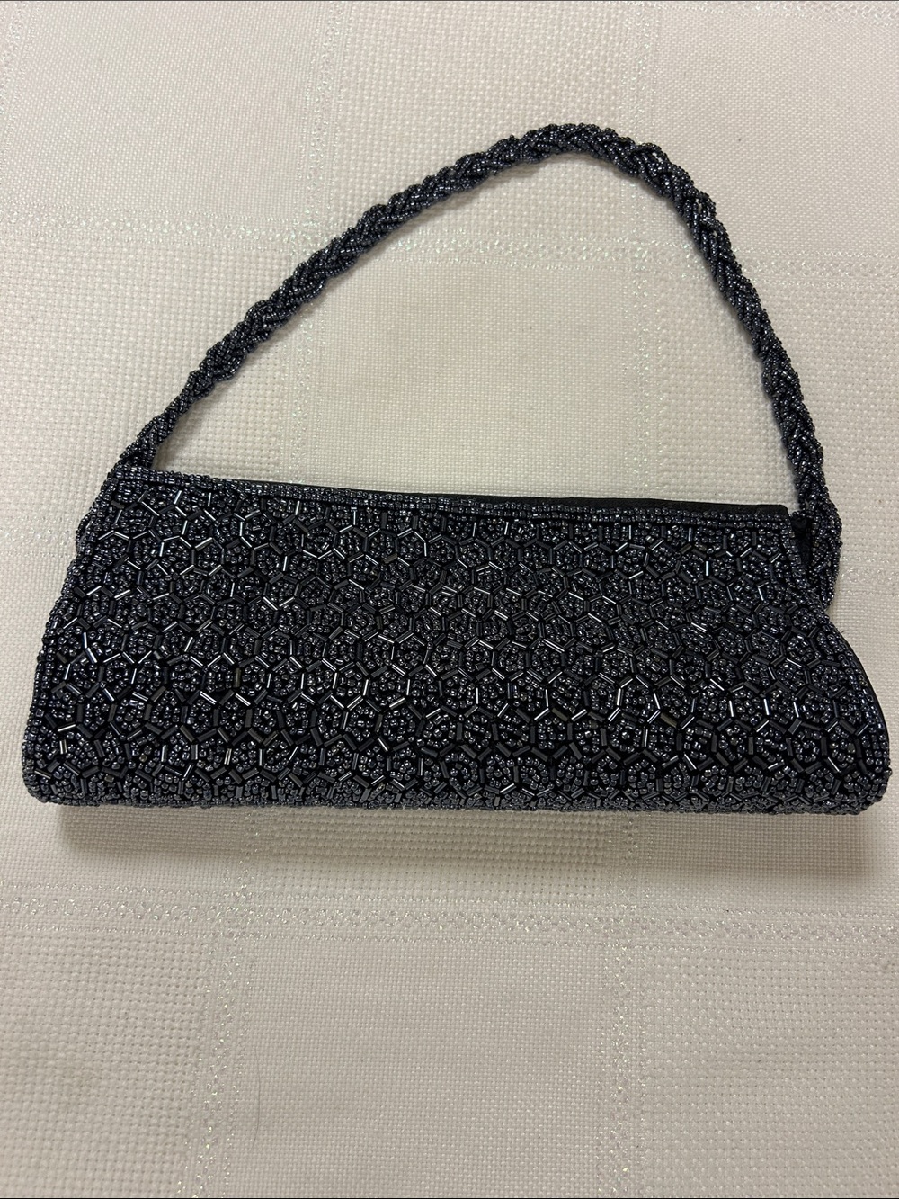Elegant Black Beaded Evening Bag image 5